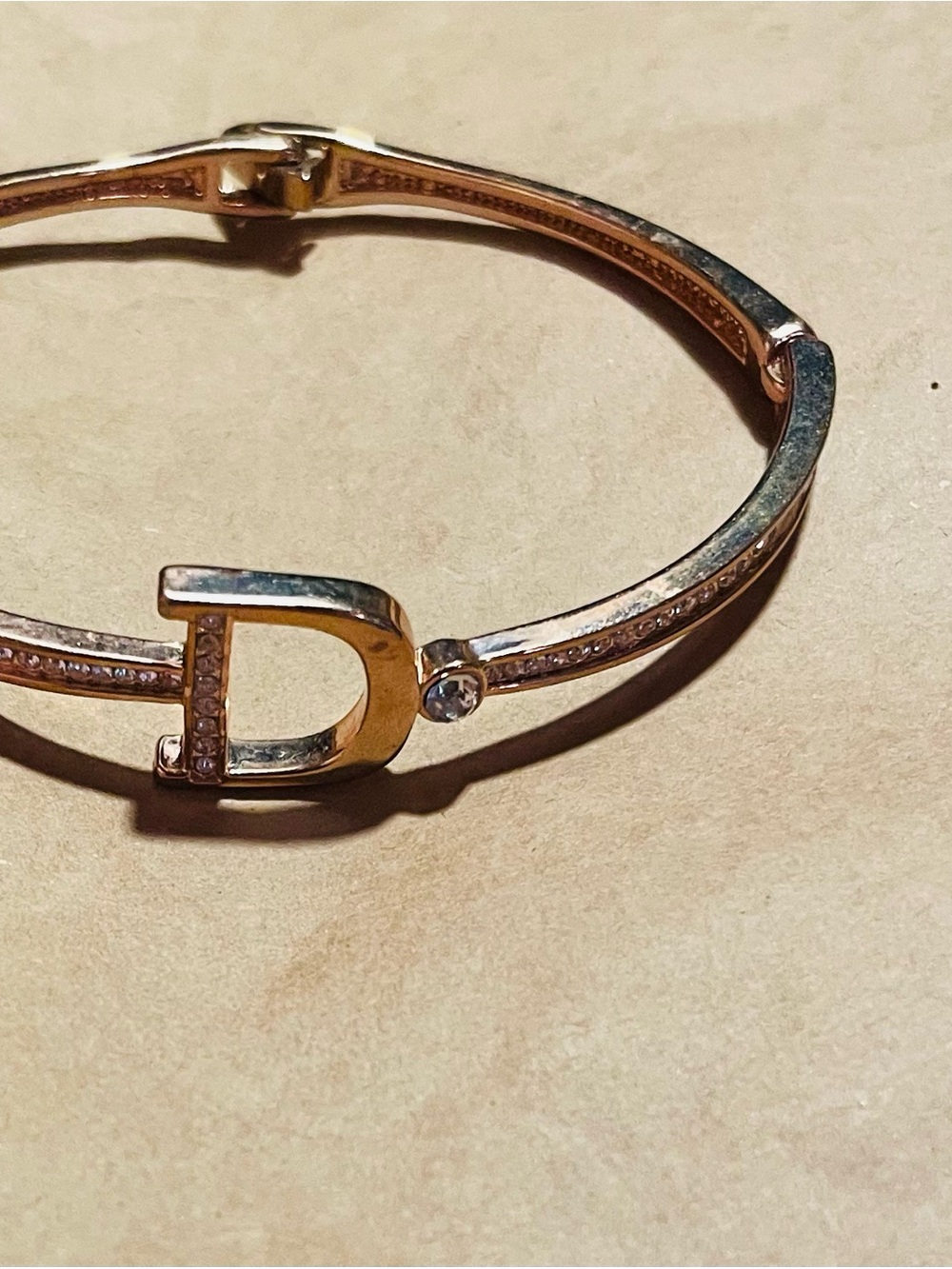 Di or Initial Bangle Bracelet